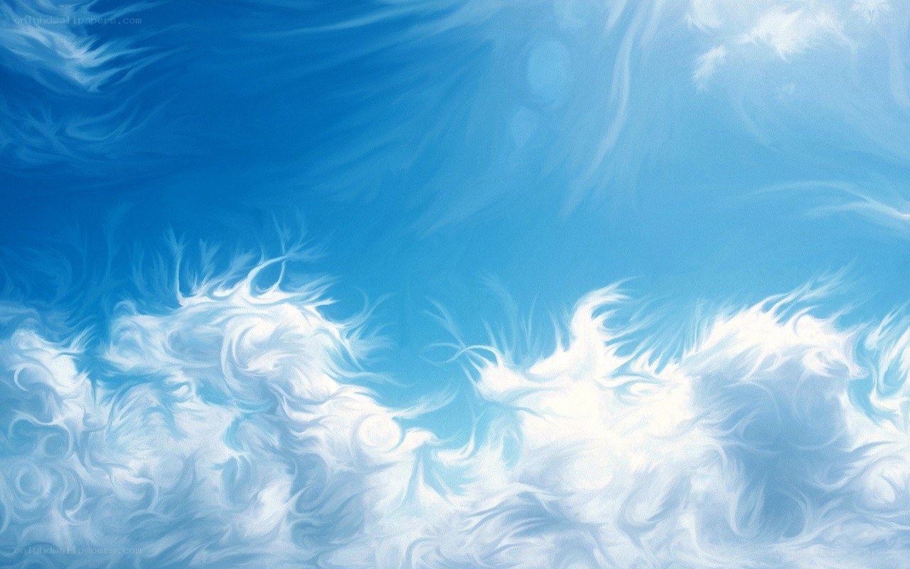 Blue sky with white clouds
