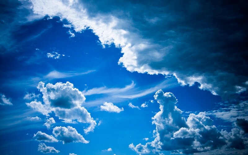 Blue sky with white clouds