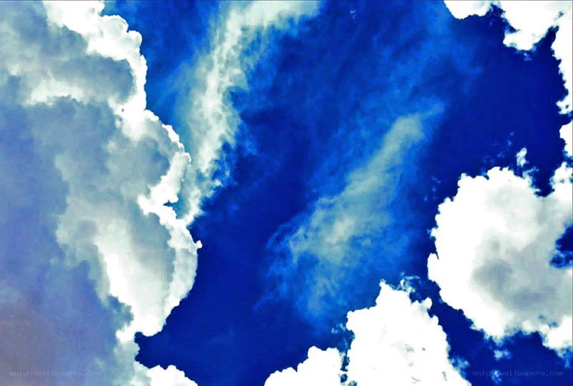 Blue sky with white clouds