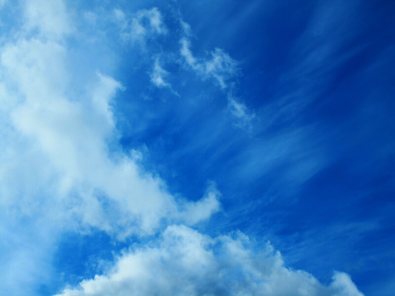 Blue sky with white clouds