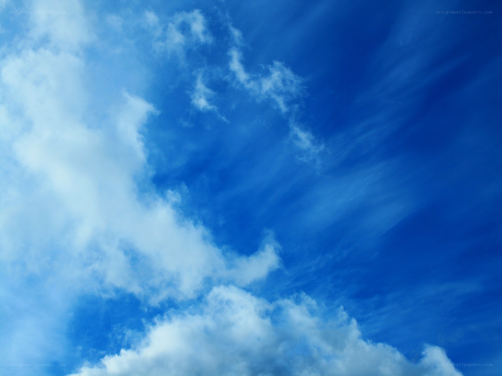 Blue sky with white clouds