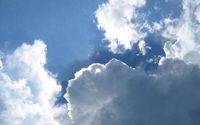 blue sky with white clouds