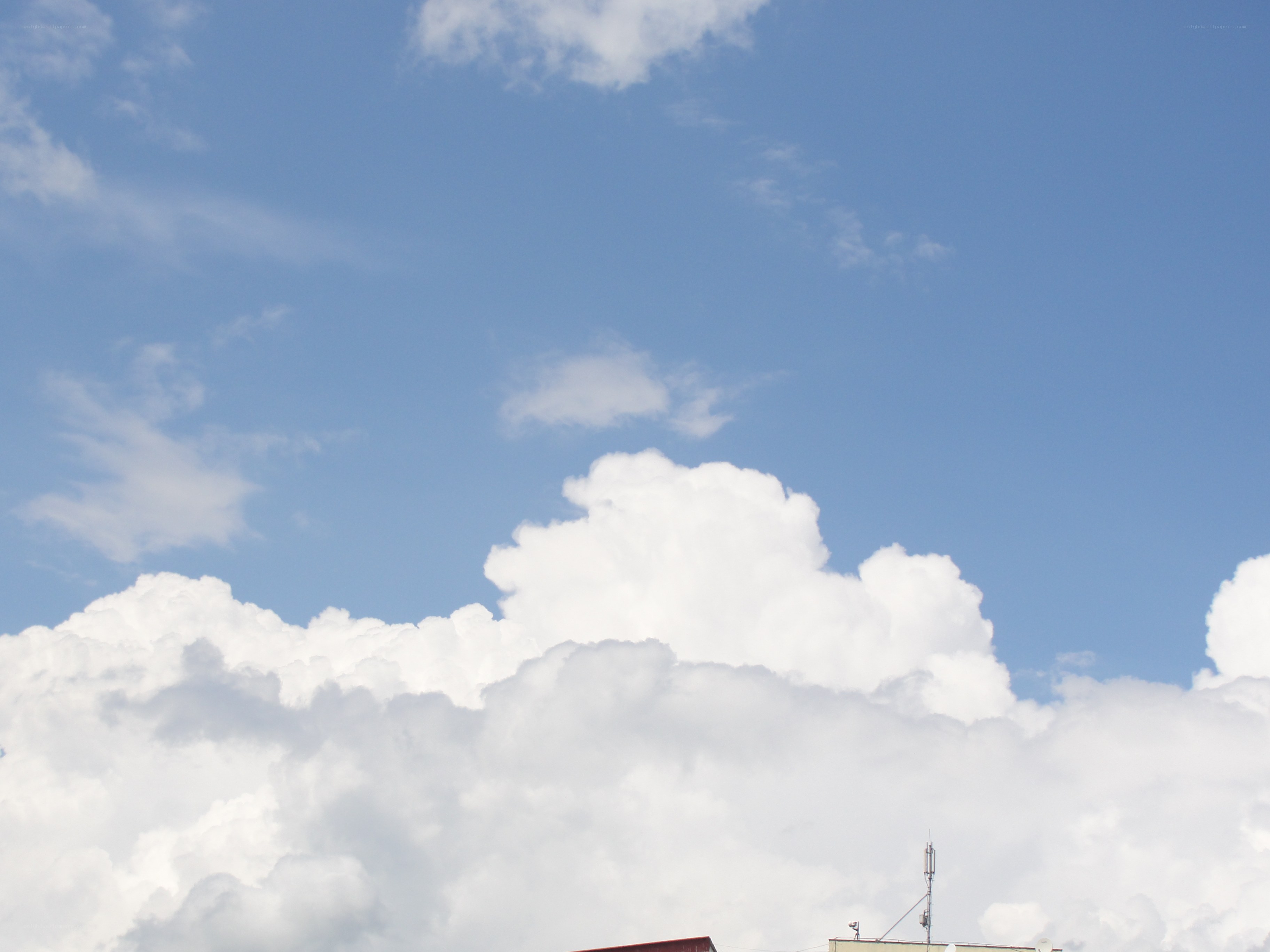 blue sky with white clouds