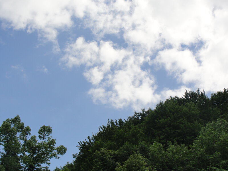 blue sky with white clouds
