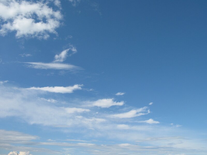 Blue sky with white clouds