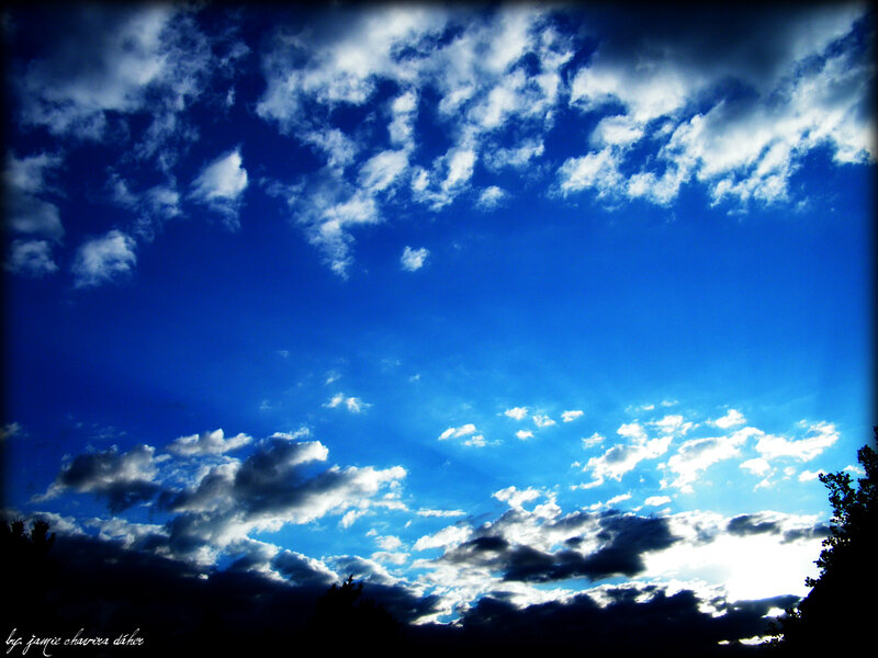 blue sky with white clouds