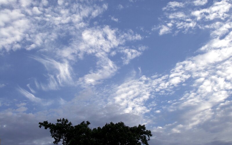 blue sky with white clouds