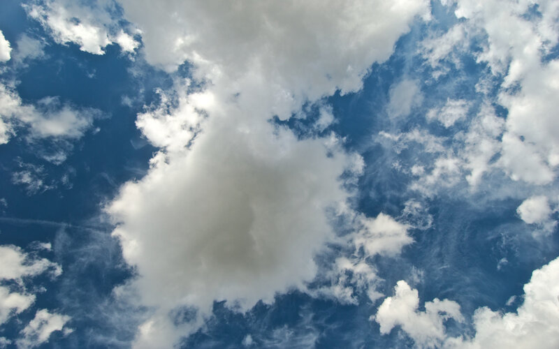 blue sky with white clouds