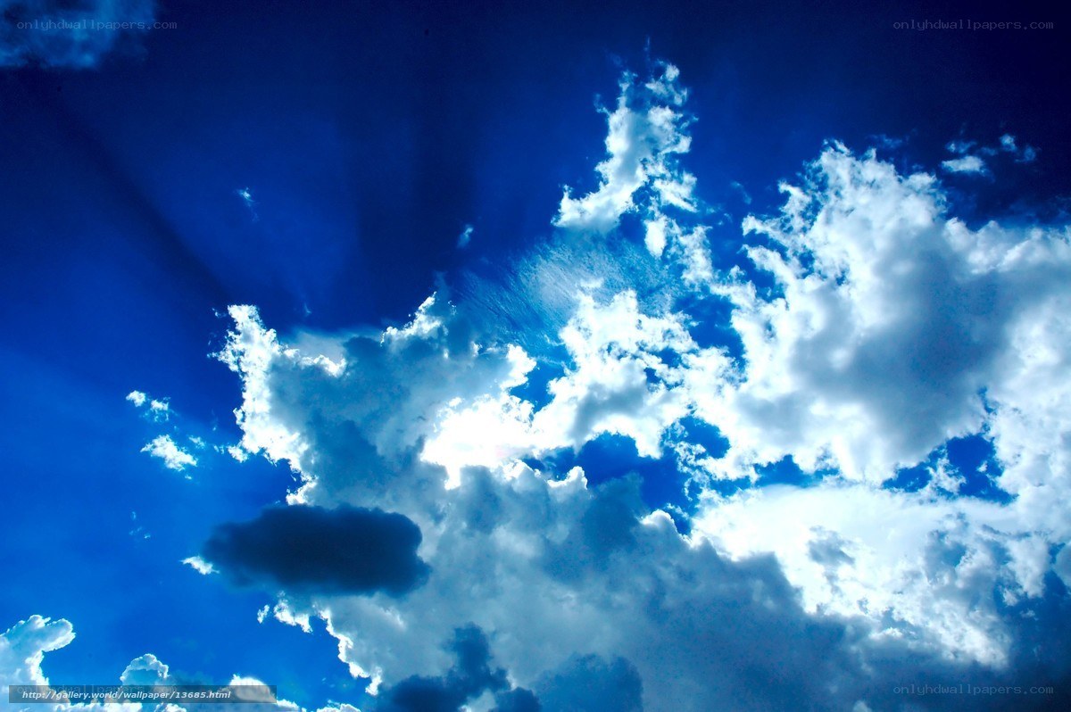 Blue sky with white clouds