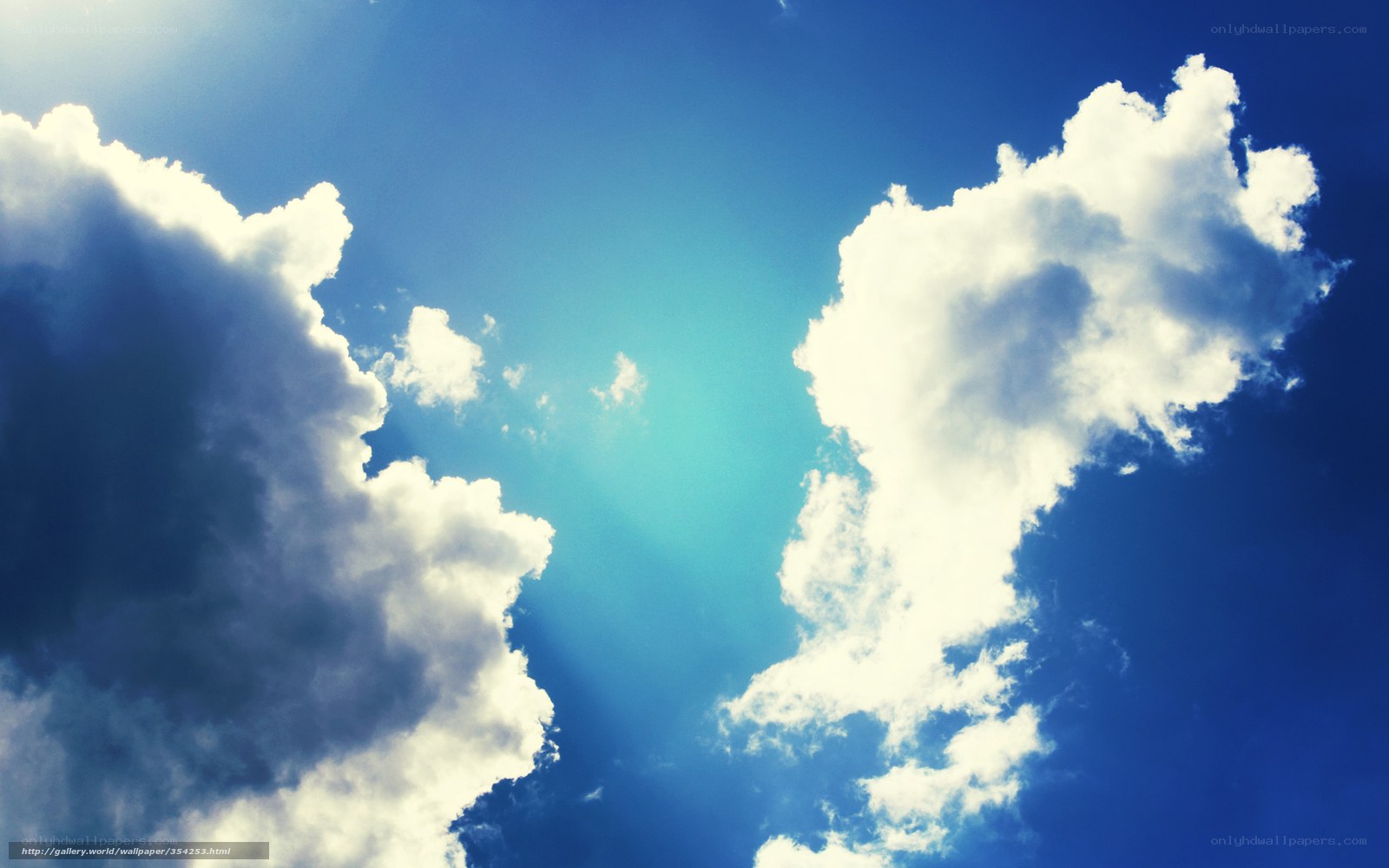 Blue sky with white clouds