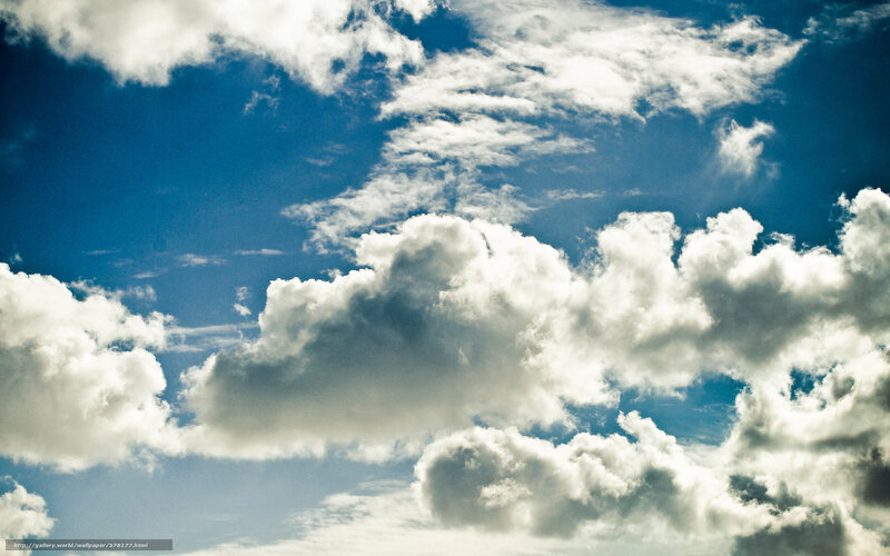 Blue sky with white clouds
