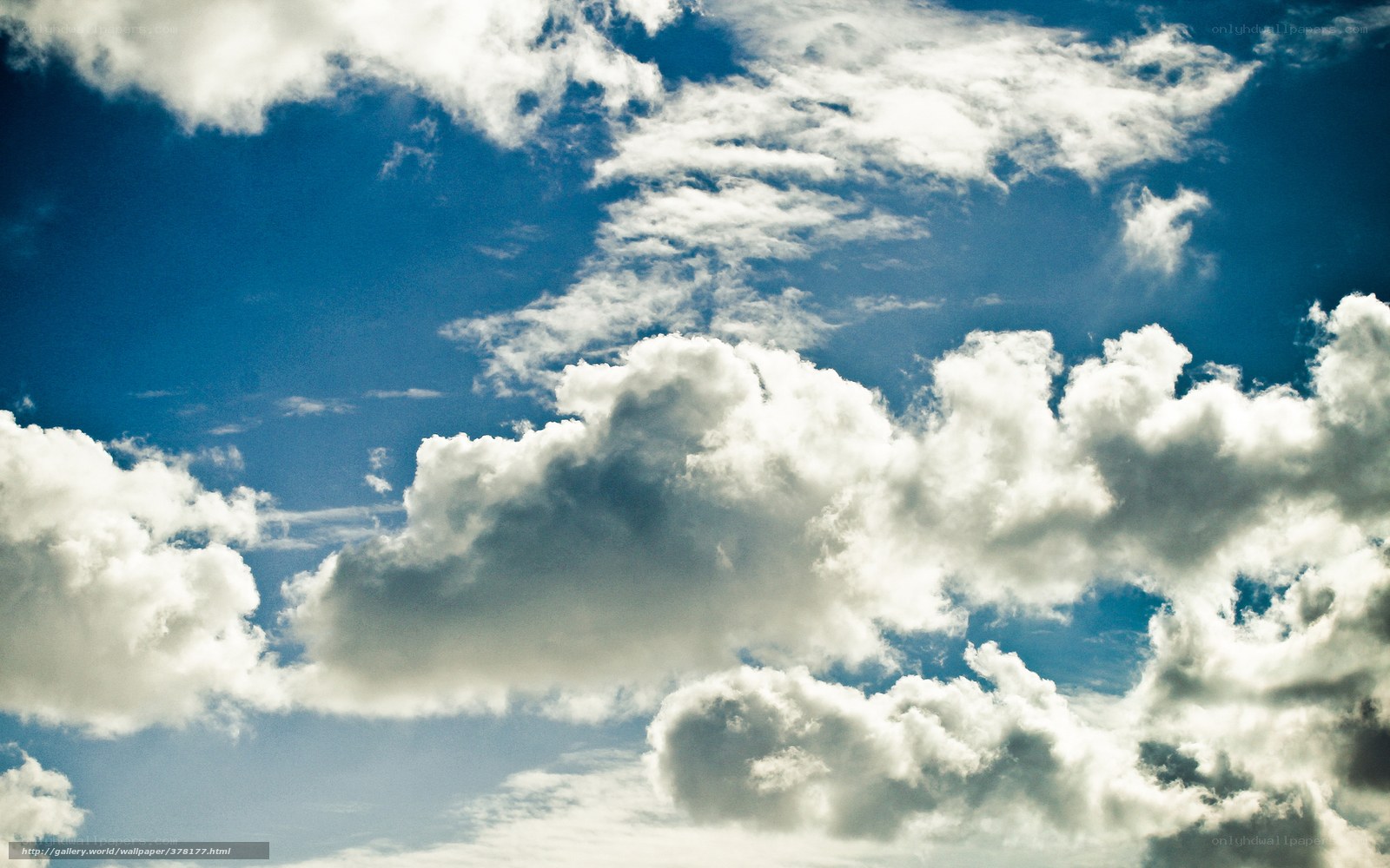 Blue sky with white clouds