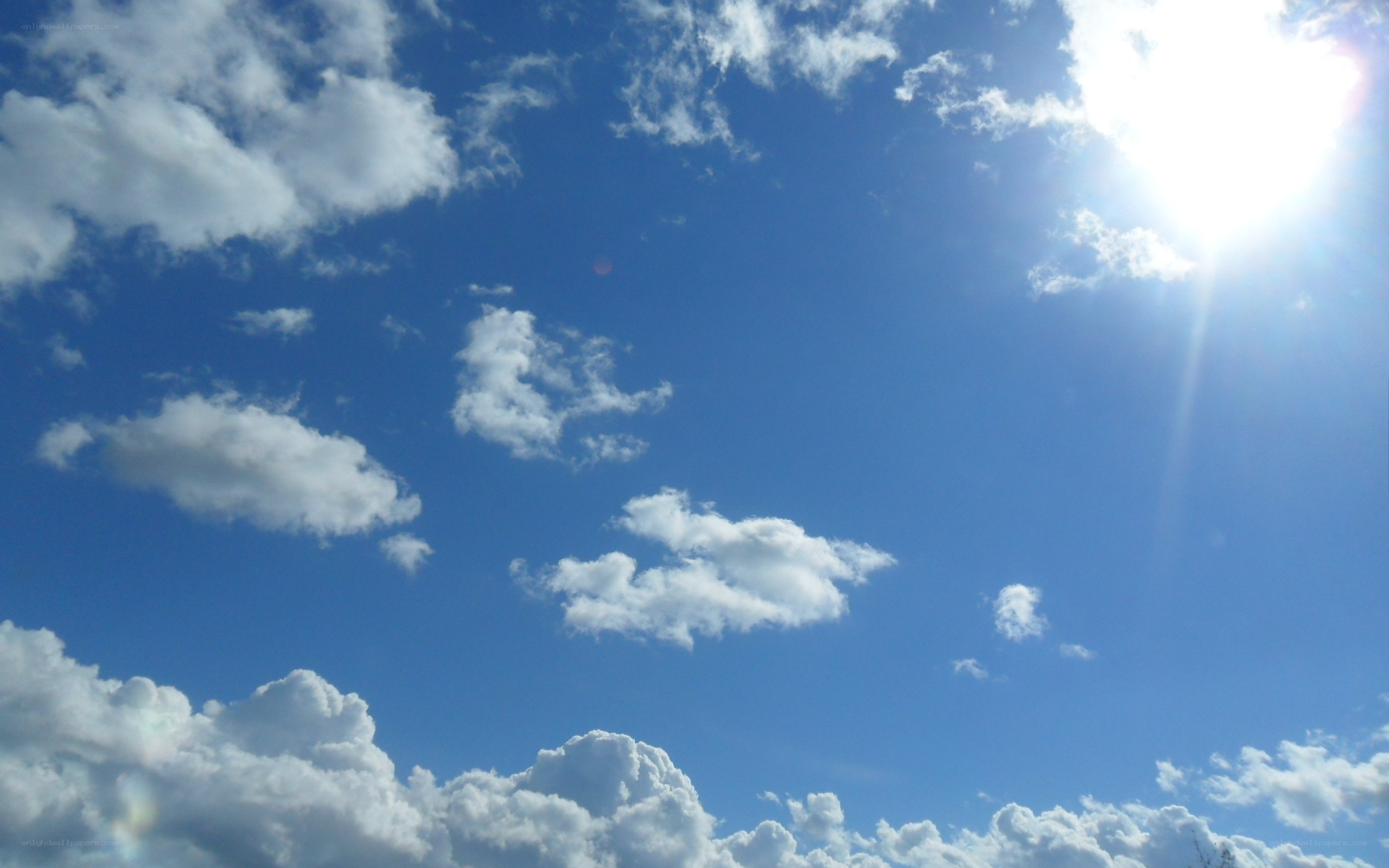 Blue sky with white clouds