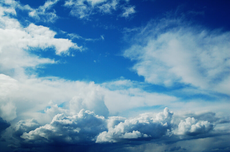 Blue sky with white clouds