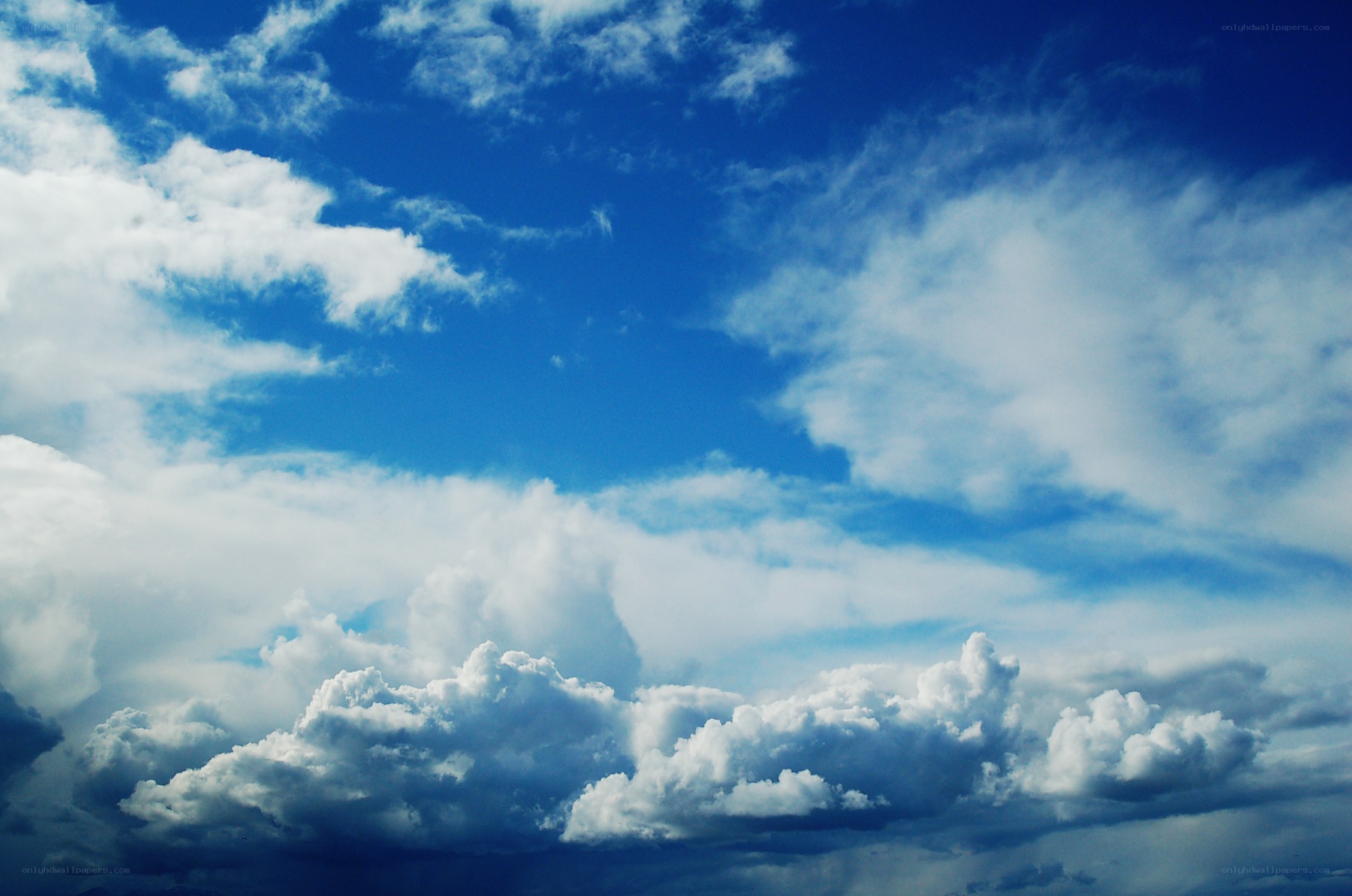 Blue sky with white clouds