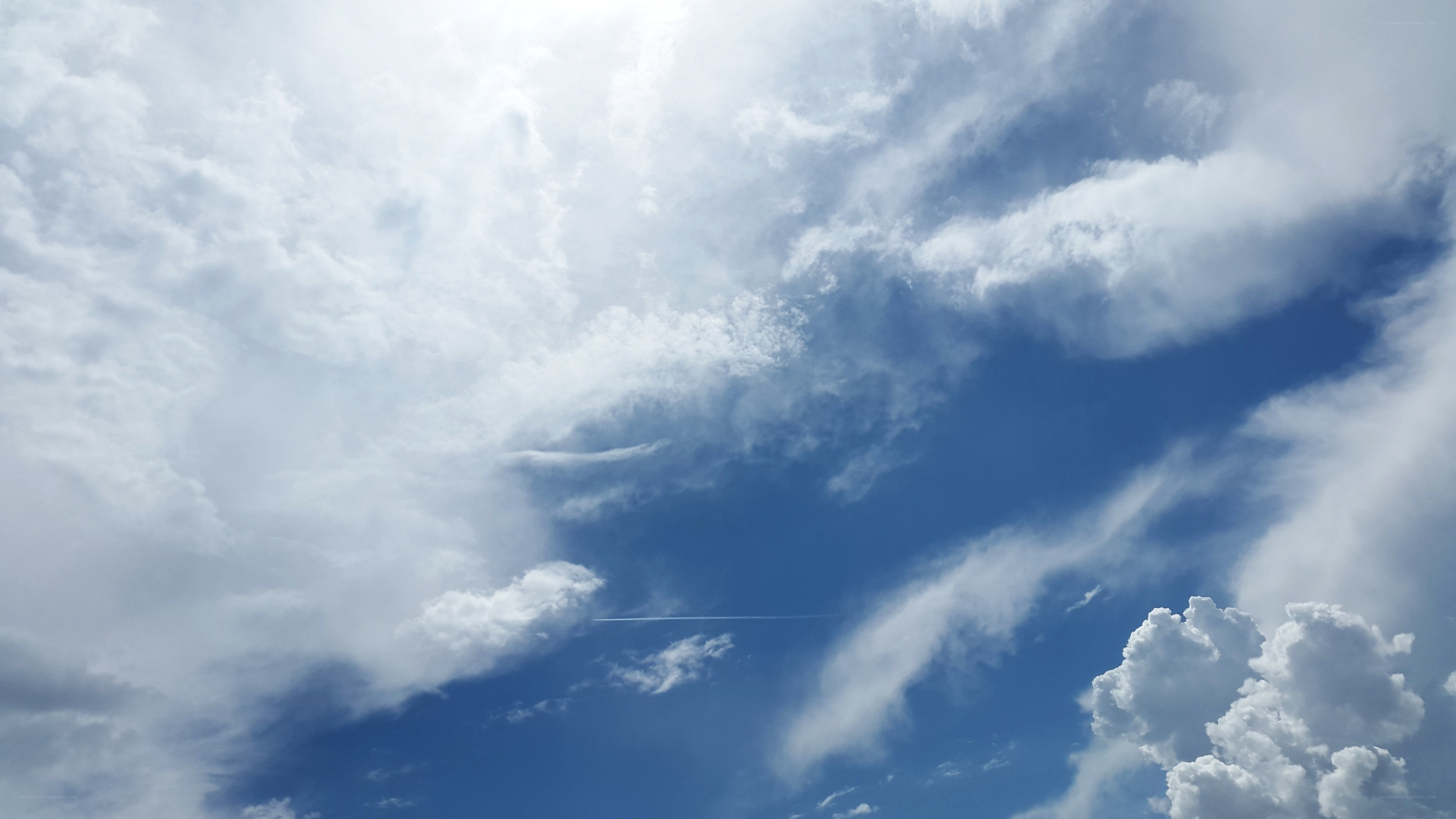 Blue sky with white clouds