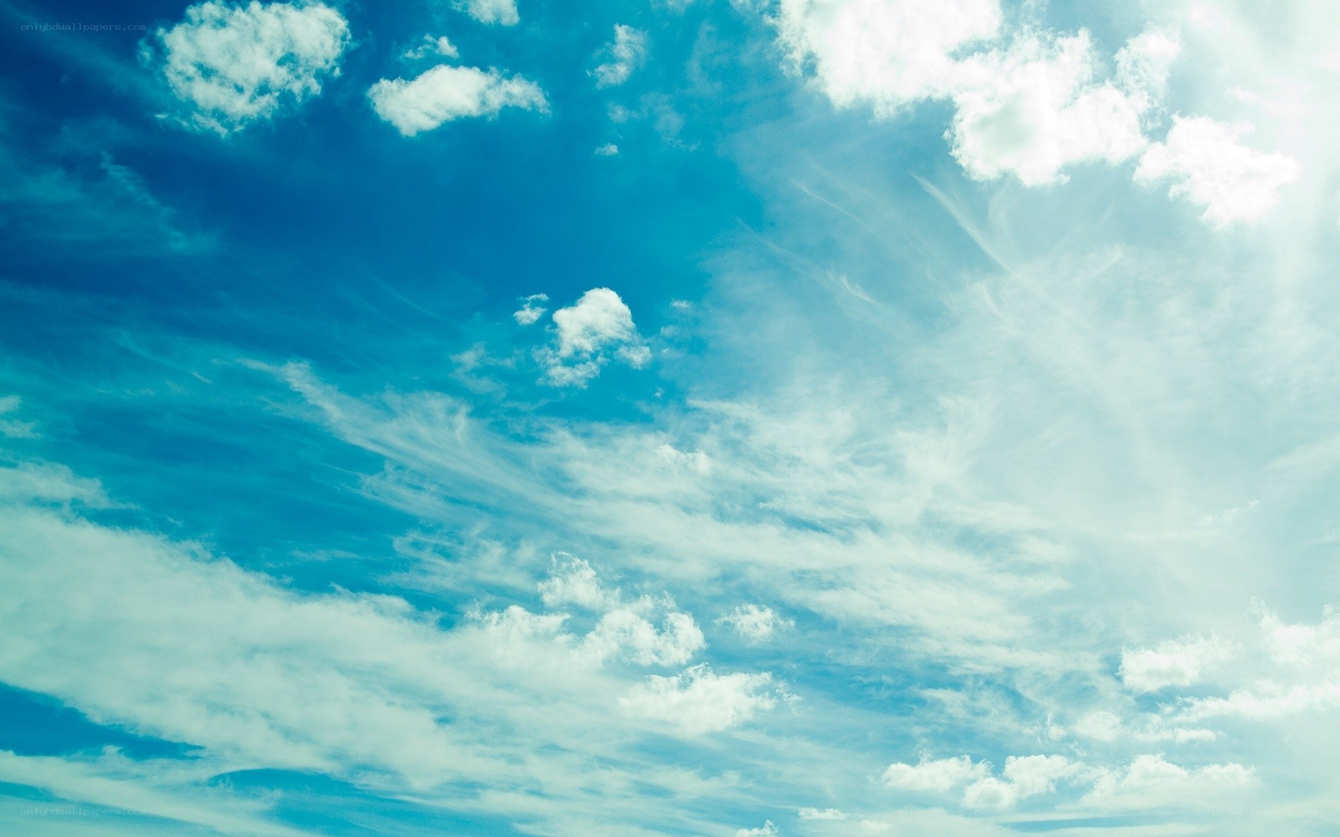 Blue sky with white clouds