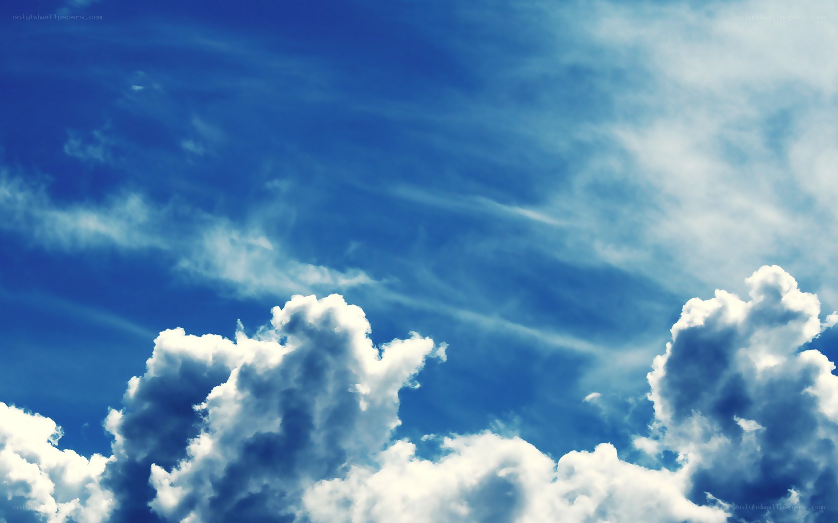 Blue sky with white clouds