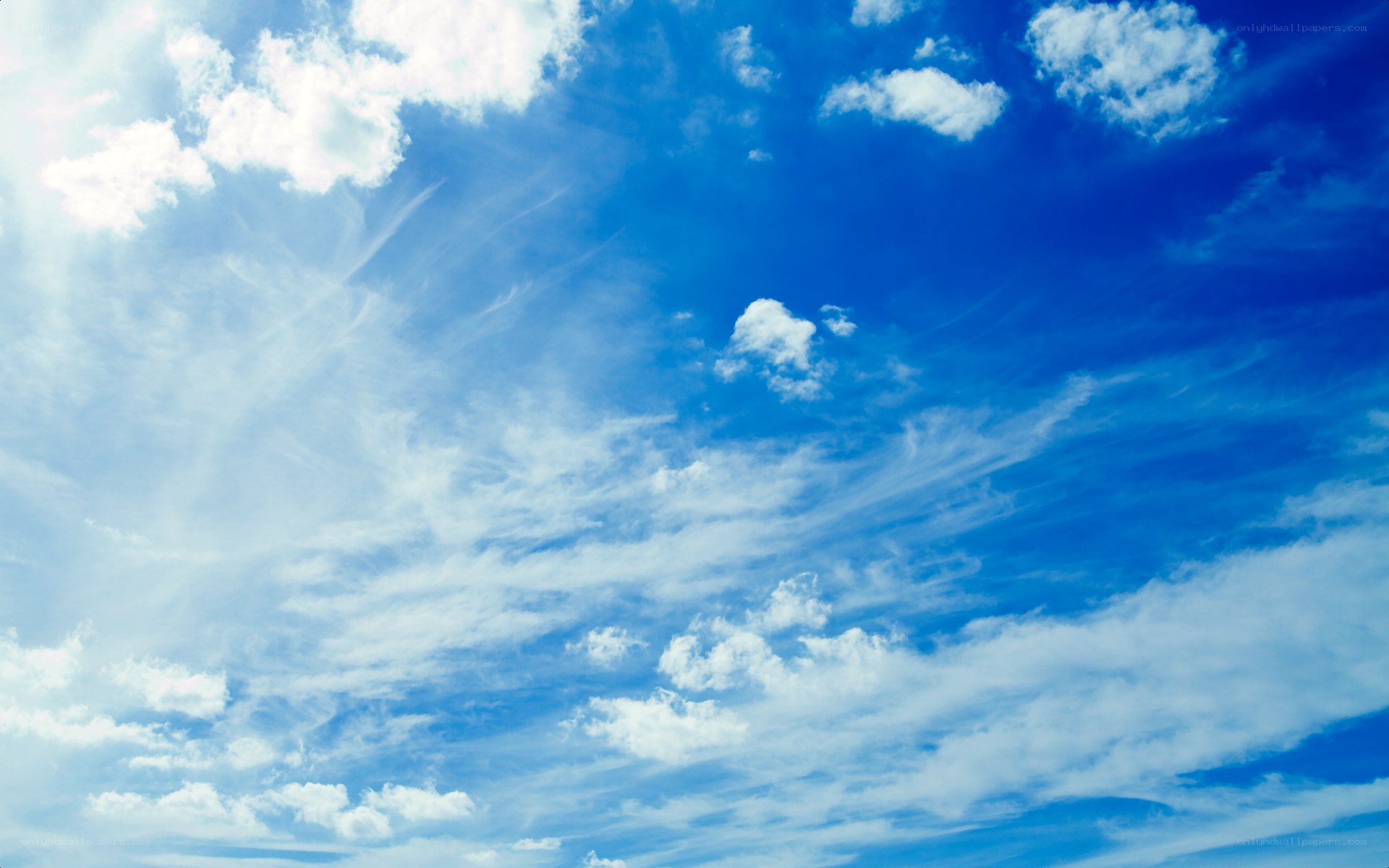Blue sky with white clouds