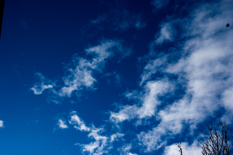 Blue sky with white clouds