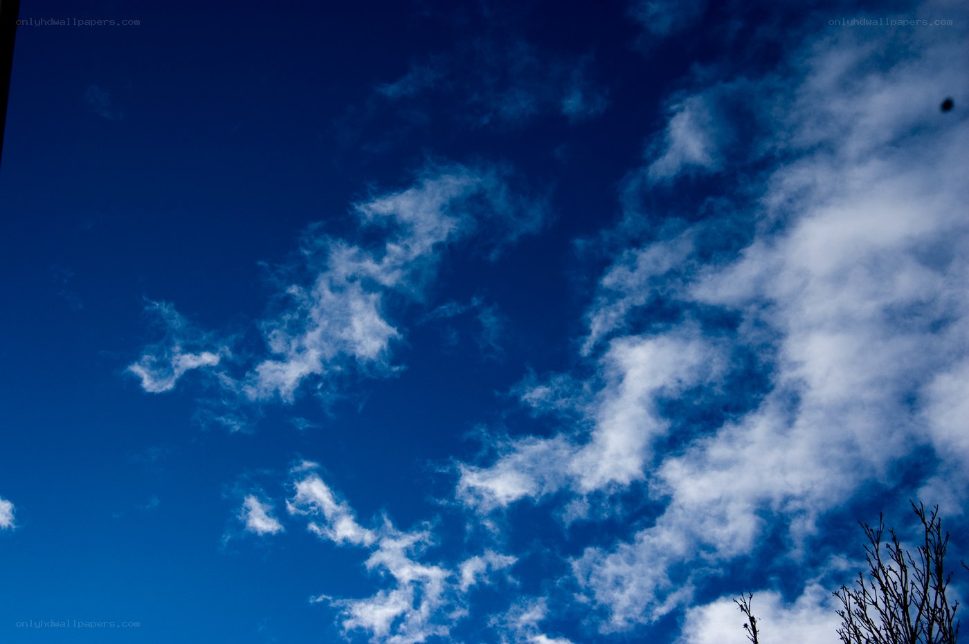 Blue sky with white clouds