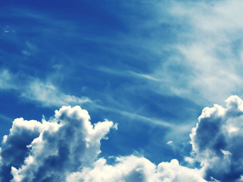 Blue sky with white clouds