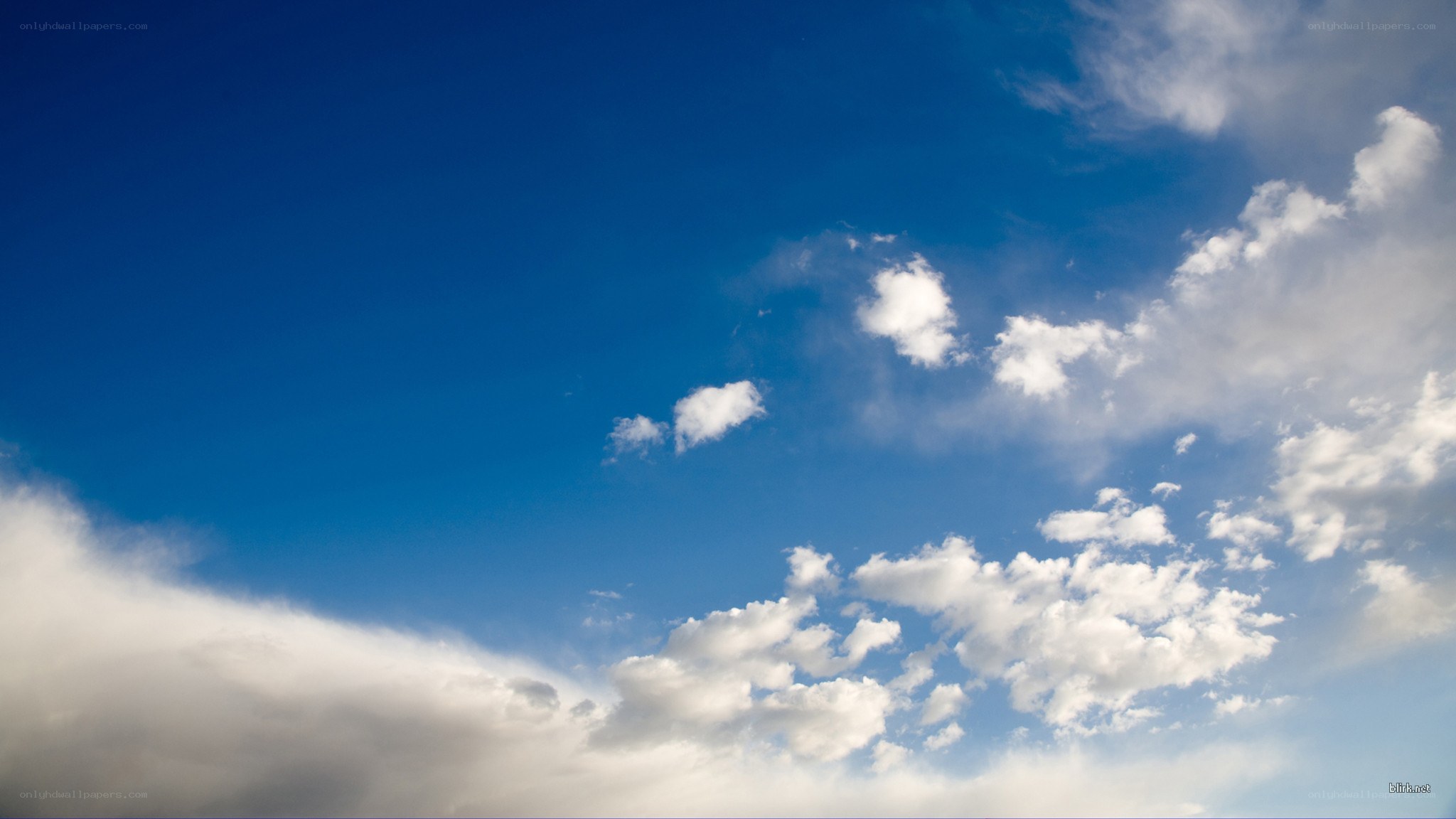 blue sky with white clouds