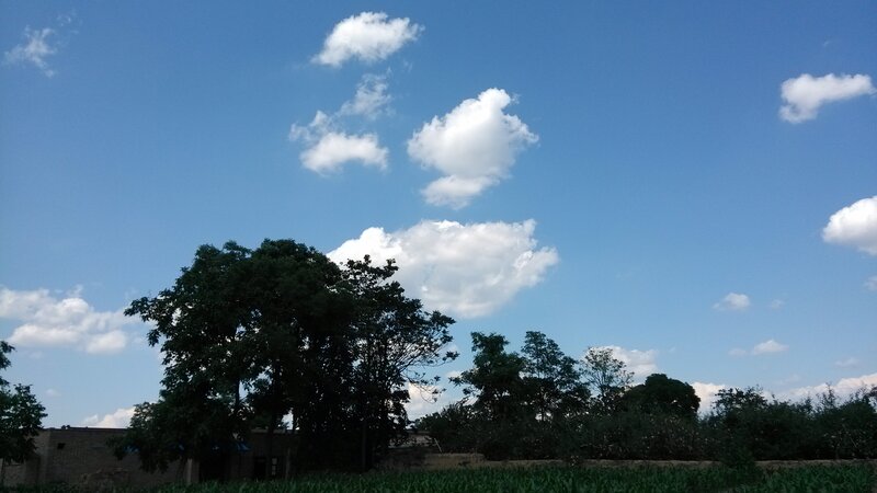 Blue Sky with White Clouds — Serene, Afternoon