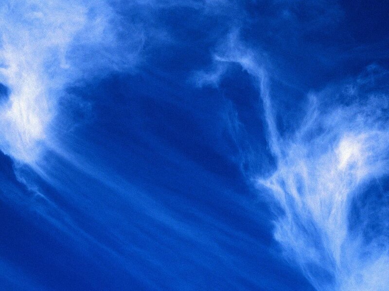 Blue sky with wispy clouds