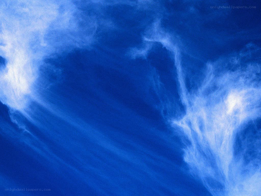 Blue sky with wispy clouds