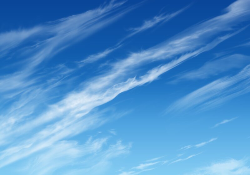 blue sky with wispy clouds