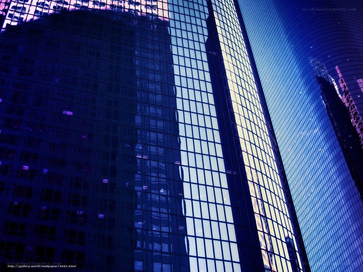 Blue skyscraper reflections