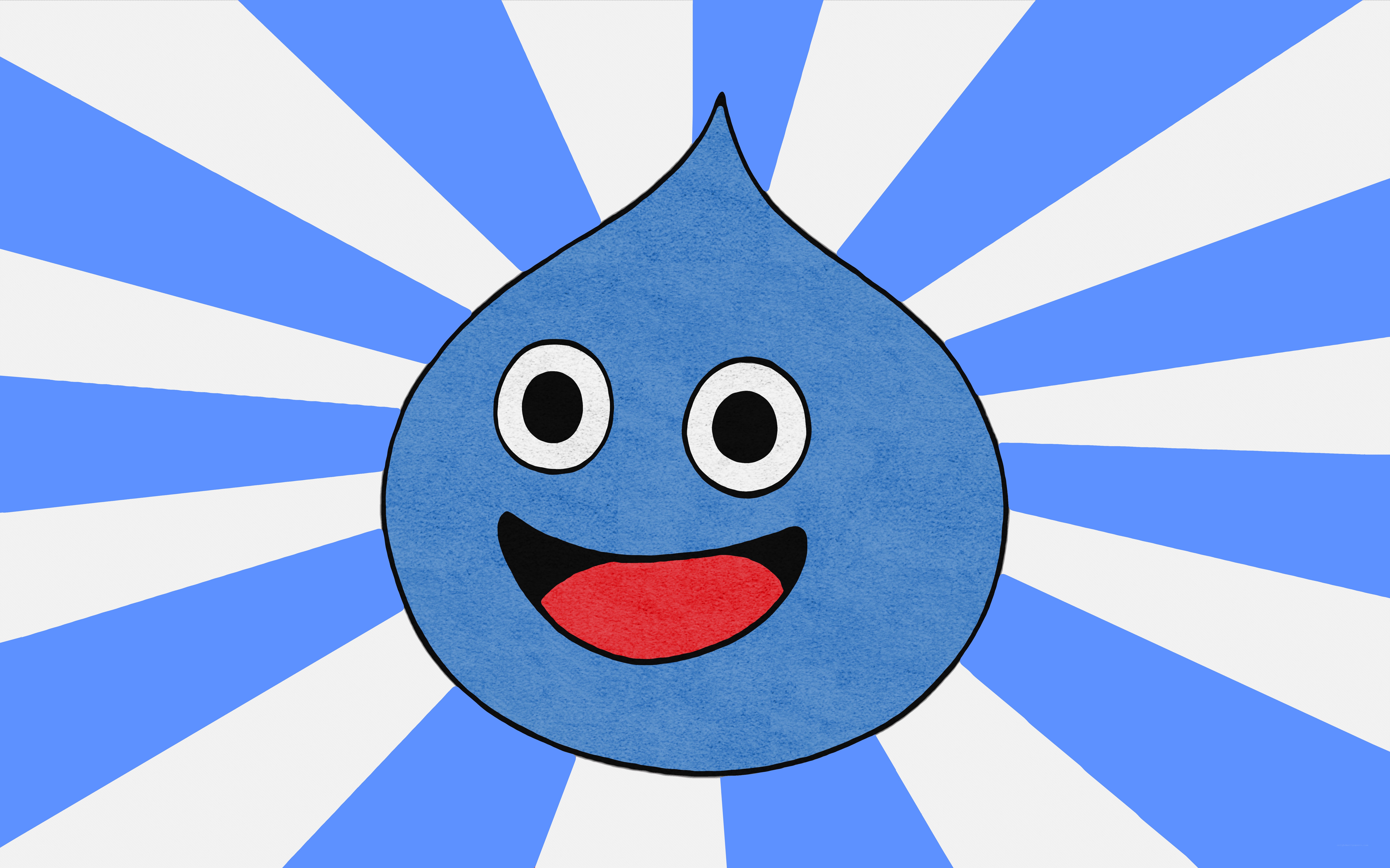 Blue slime character illustration