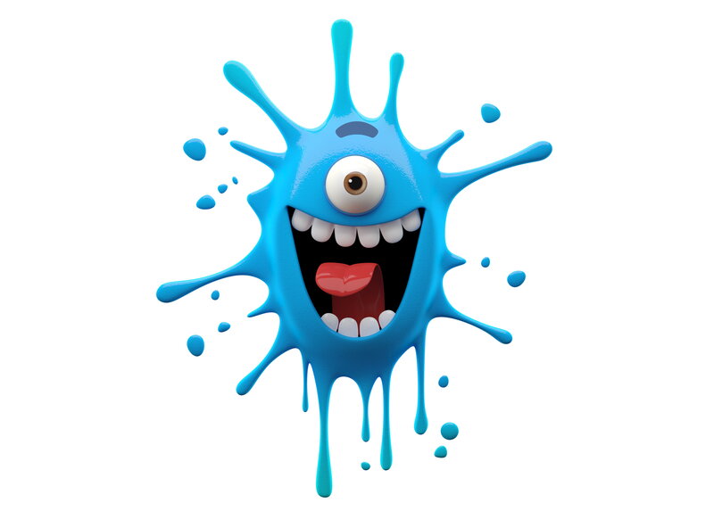 blue slime monster character