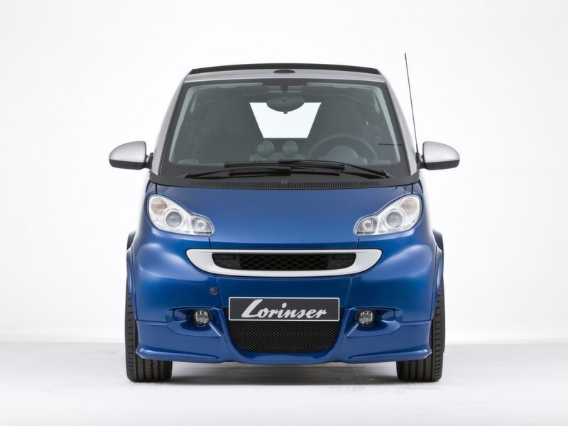 Blue Smart Car — Neutral, Photograph, Windshield