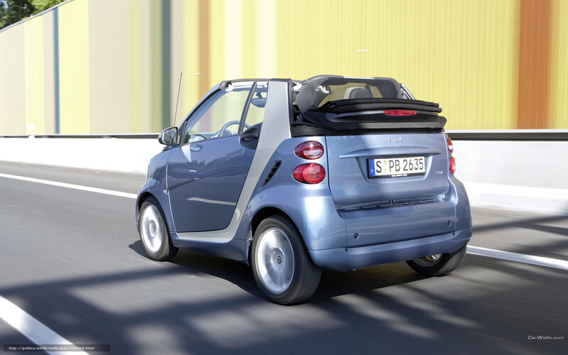 blue smart car on road