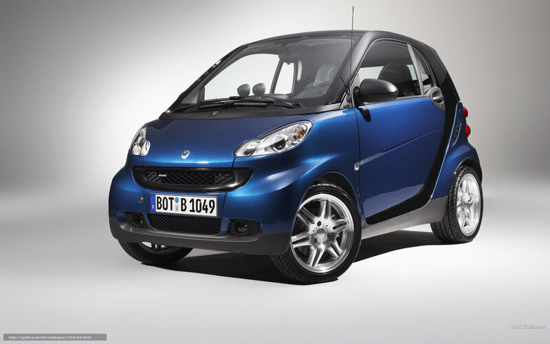 blue smart car