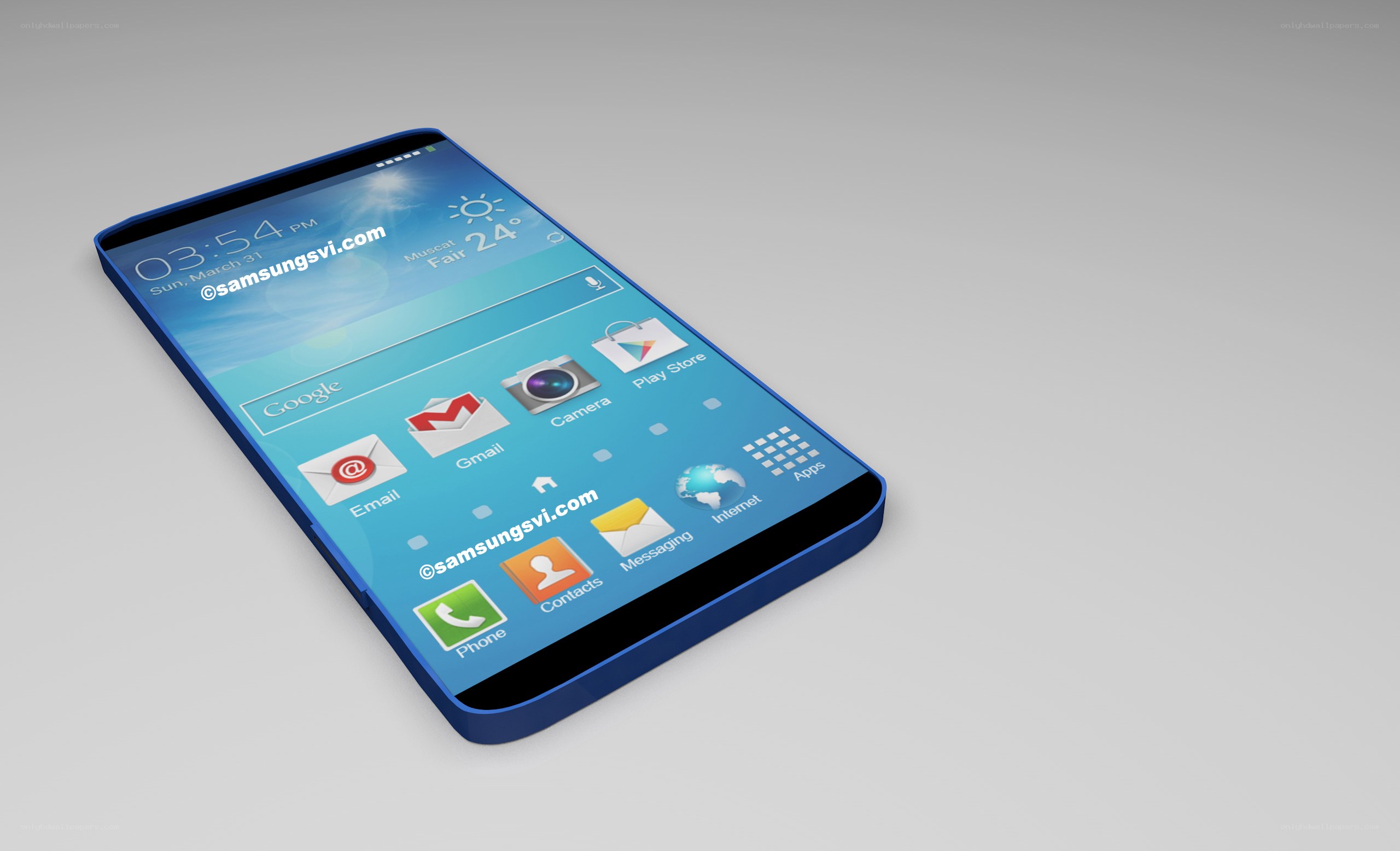 Blue smartphone concept