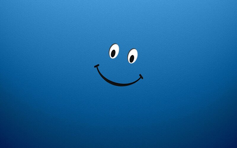 blue smiley face background