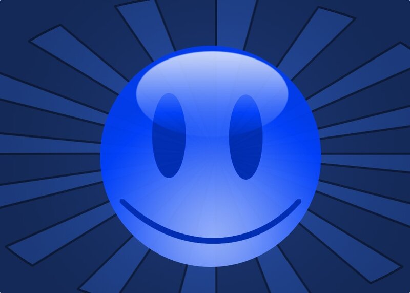 blue smiley face icon