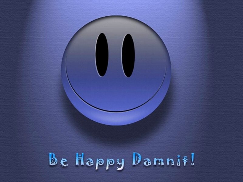 Blue Smiley Face — Neutral