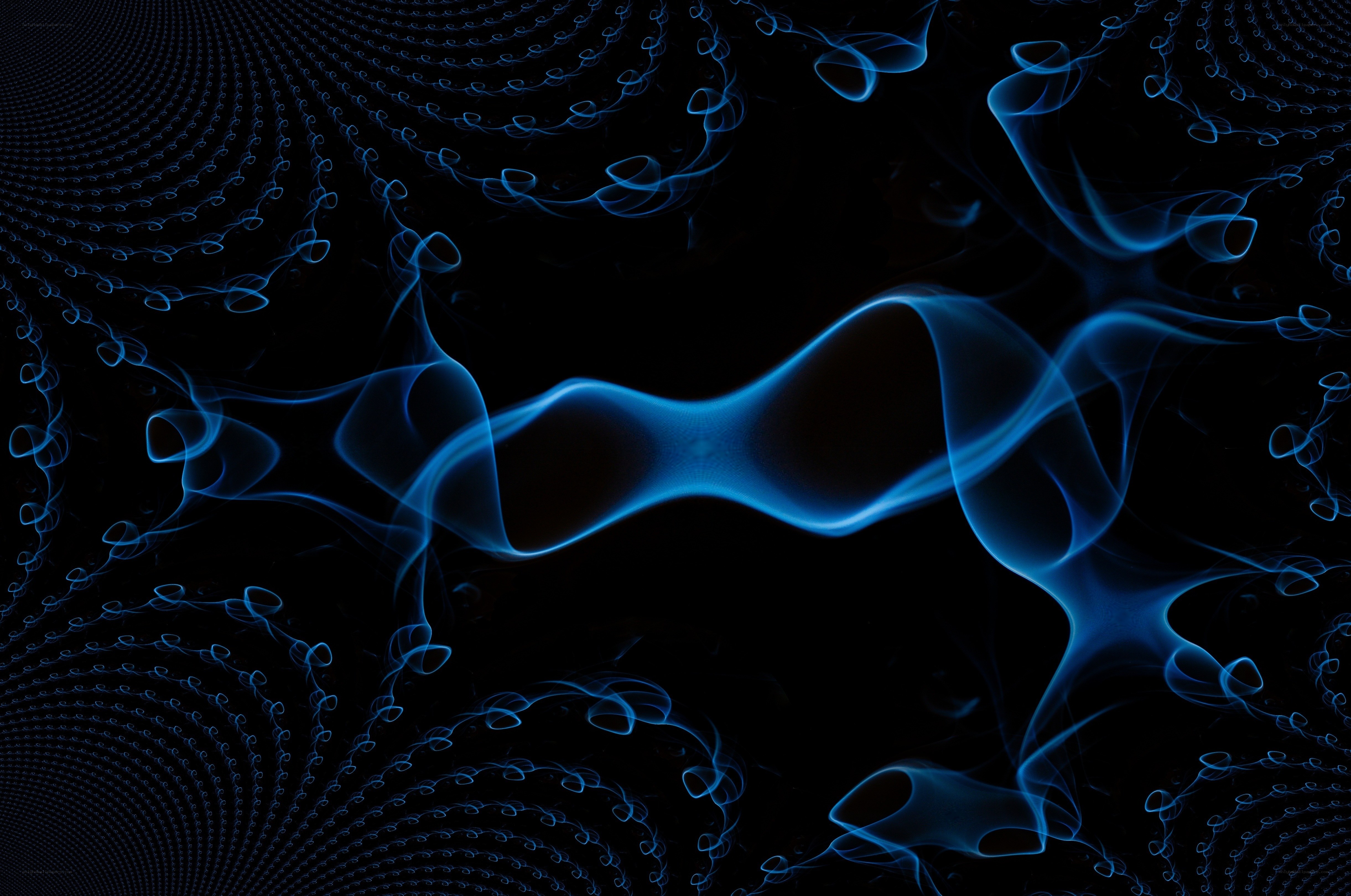 blue smoke fractal patterns