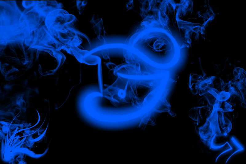 blue smoke music note