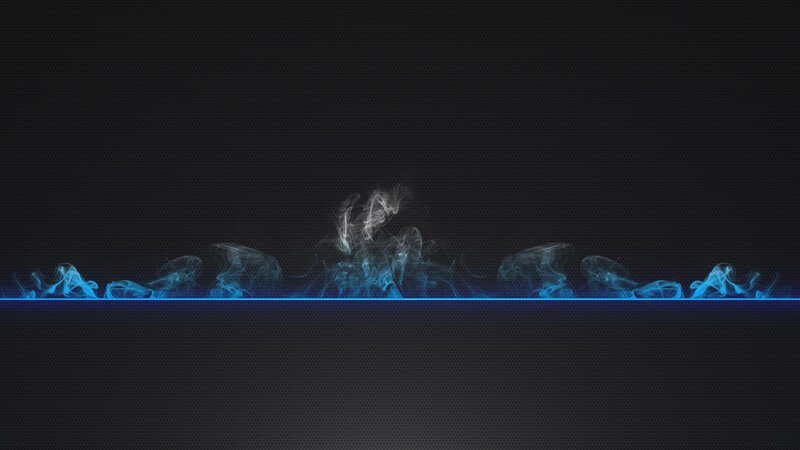 Blue Smoke on Dark Background — Black