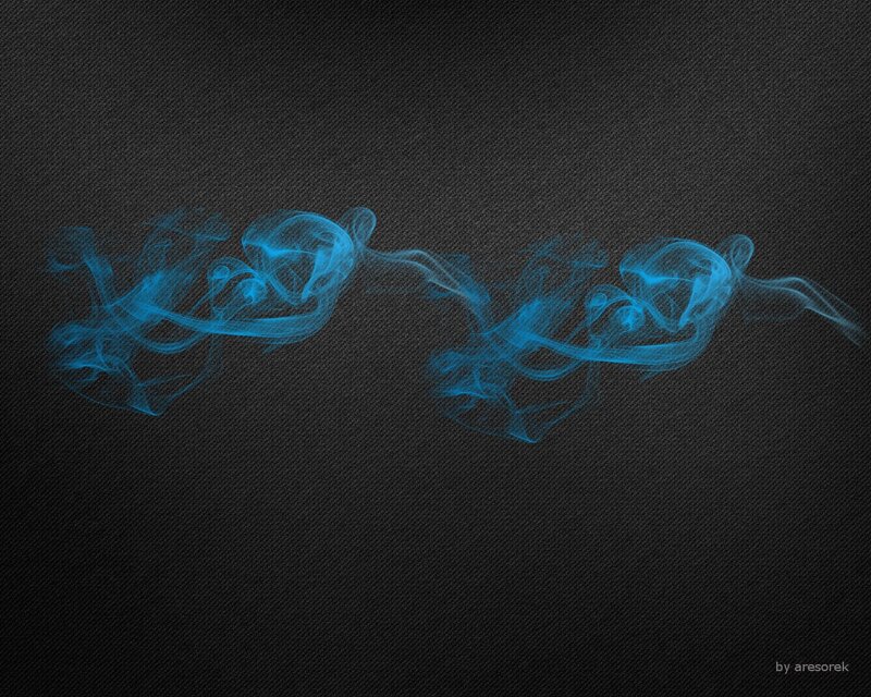 Blue Smoke on Dark Fabric