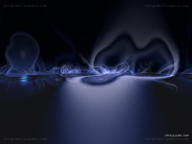 blue smoke over water
