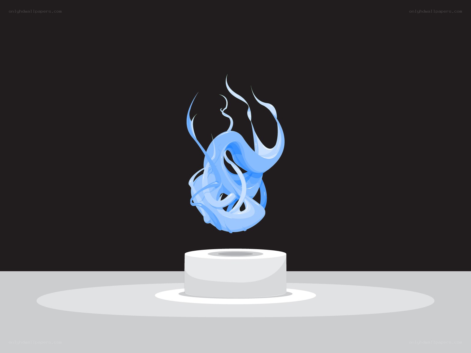 blue smoke sculpture