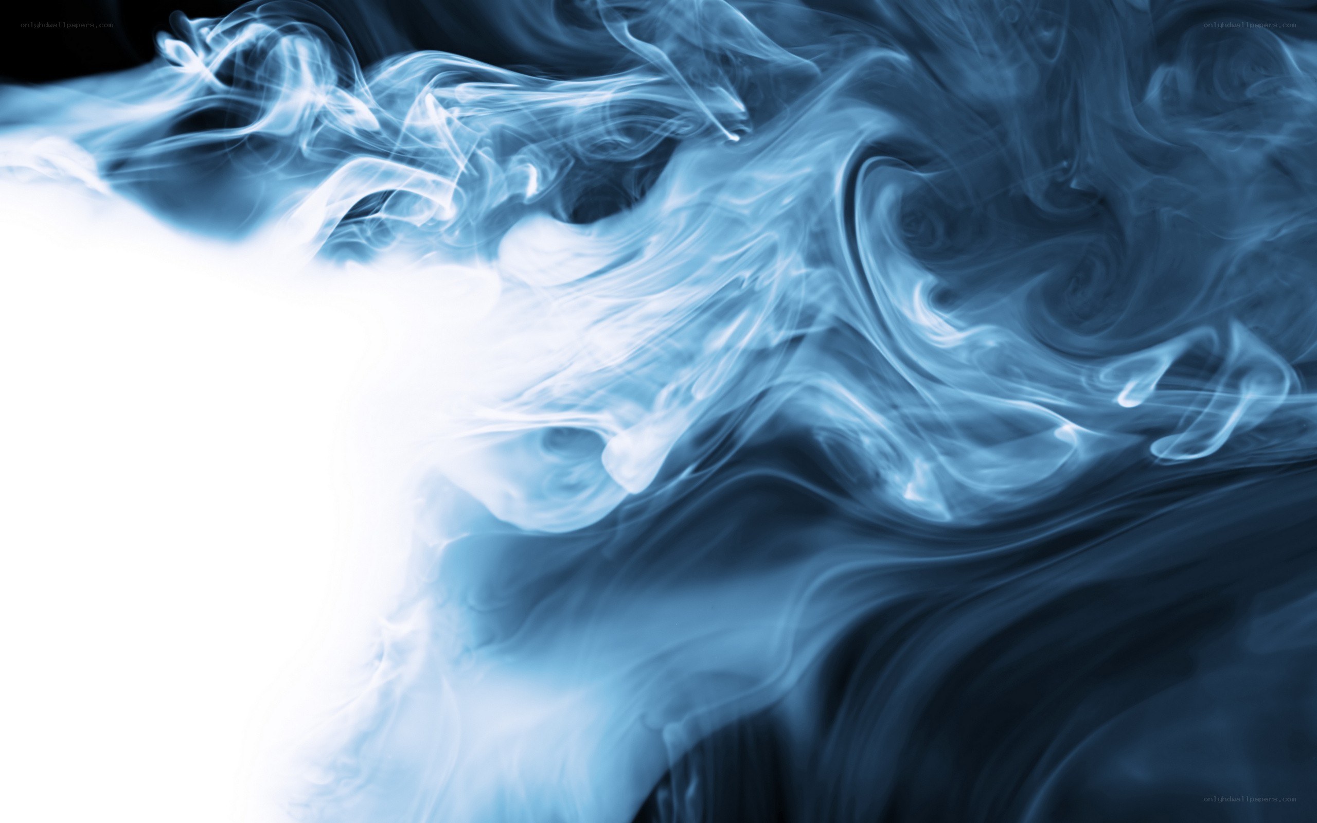 blue smoke swirls