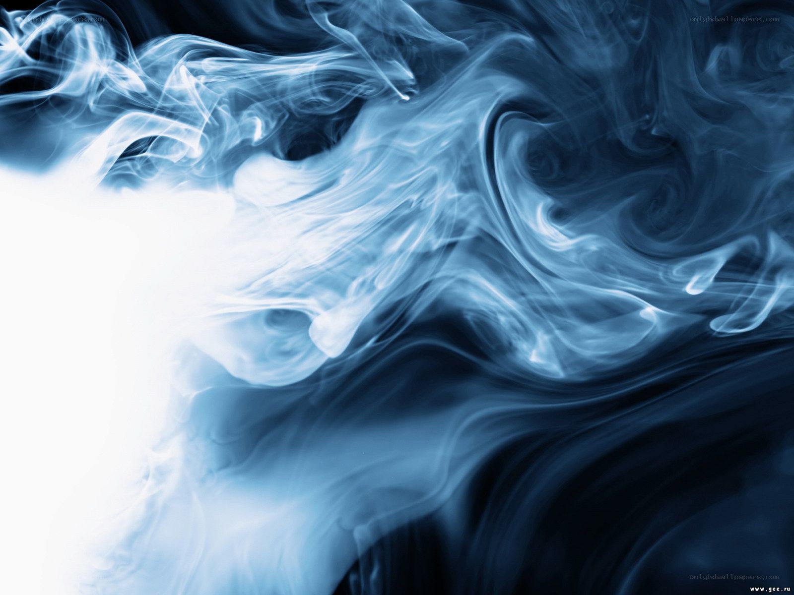 blue smoke swirls