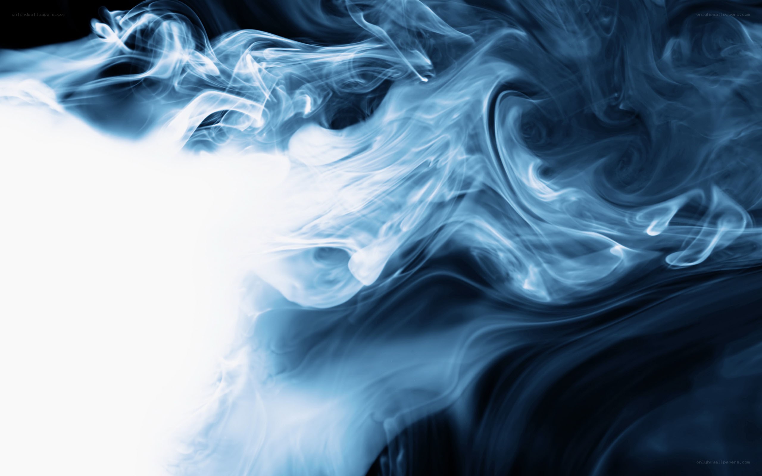 blue smoke swirls
